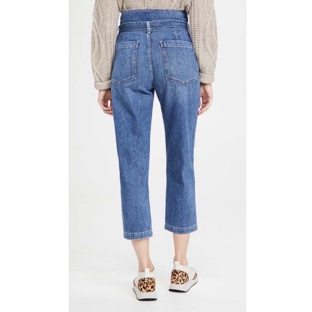 CITIZENS OF HUMANITY Noelle Belted Cargo Jeans High Waist Crop Blue Size 27 - Picture 4 of 16